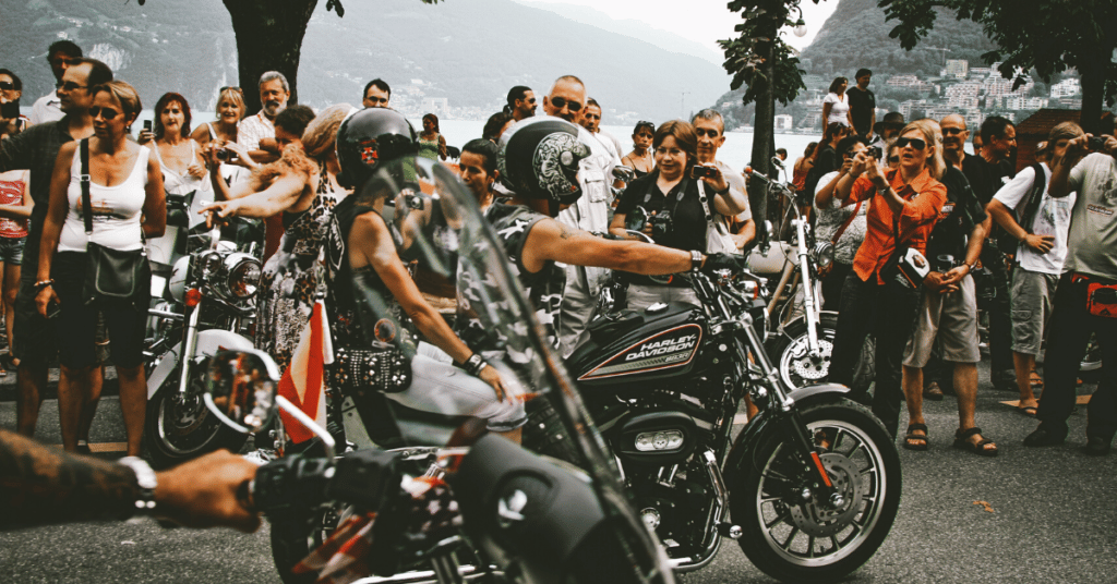 Motorcyclist gathering